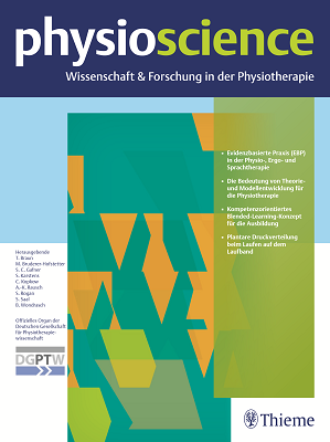 Cover Thieme Fachzeitschrift physioscience